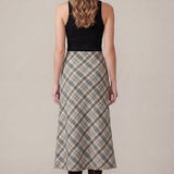 GLAD WE MADE PLANS PLAID SKIRT