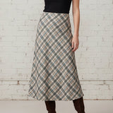 GLAD WE MADE PLANS PLAID SKIRT