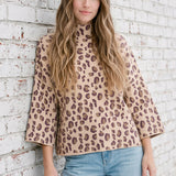 TAKE THE CHANCE LEOPARD PRINT SWEATER
