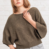 CEDAR CREEK OLIVE BOAT NECK SWEATER
