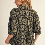 TAKE A CHANCE ANIMAL PRINT BLOUSE