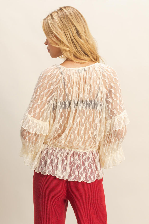 DELICATE DREAMS LACE BLOUSE