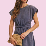 EASY DOES IT WAIST TWIST MINI DRESS