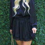 FEELING LIGHTHEARTED BLACK LACE SKIRT