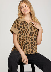 MIDNIGHT SUN LEOPARD PRINT TOP