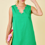 ONLINE EXCLUZIVE:  OCEAN BREEZE KELLY GREEN SHIFT DRESS