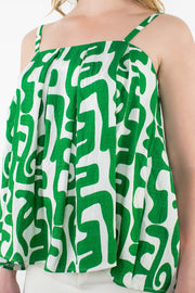 ISLAND HOPPING GREEN PRINT TOP