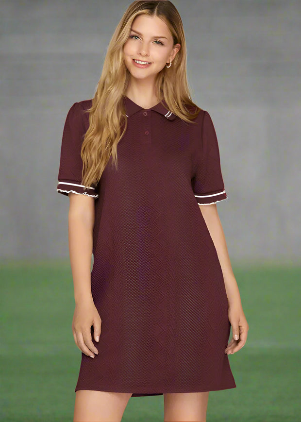 SOCIAL GATHERING QUILTED MINI DRESS
