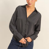 SIMPLE AND CHIC BLOUSE - BLACK, TAUPE OR PLUM