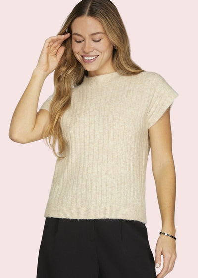 URBAN ESPRESSO KNIT SWEATER - ROSE OR OATMEAL
