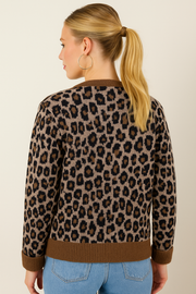 COZY MINDSET ANIMAL PRINT CARDIGAN