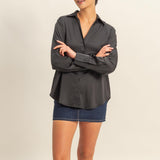 SIMPLE AND CHIC BLOUSE - BLACK, TAUPE OR PLUM