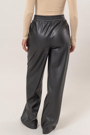 ON THE SIDE OF EDGY LEATHER PANTS - BLACK OR BROWN