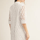 FORGET ME NOT WHITE CROCHET DRESS