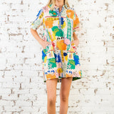 SASSY STATEMENT PATTERN MINI DRESS