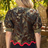 SOMETHING TO BELIEVE IN OLIVE BLOUSE