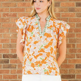 SWEET SUNSHINE FLORAL PRINT TOP
