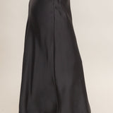 RIGHT ON CUE SATIN MAXI SKIRT - BROWN OR BLACK