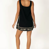 HERE SHE COMES BLACK EMBROIDERED DRESS