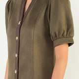 SWEET EMBRACE OLIVE FAUX SUEDE DRESS