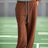 LET'S GET COZY DRAWSTRING CROP HOODIE - CHESTNUT OR SKY BLUE