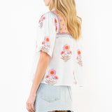 PICK OF THE BUNCH FLORAL TASSEL TOP