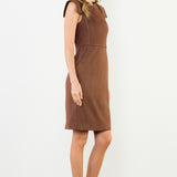 MAKING TODAY MINE SLEEVELESS FAUX SUEDE DRESS