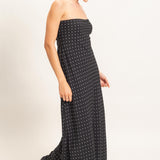 CHAMPAGNE NIGHTS POLKA DOT MAXI DRESS