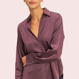 SIMPLE AND CHIC BLOUSE - BLACK, TAUPE OR PLUM
