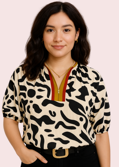 SAFARI STROLL PRINT BLOUSE
