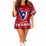 GAME DAY VIBES SEQUIN JERSEY - RED, WHITE OR BLUE