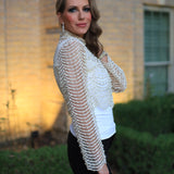 ONLINE EXCLUSIVE:  COCKTAIL HOUR PEARL EMBELLISHED TOP - BLACK OR IVORY