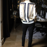 RIGHT ON CUE PRINTED BOW-TIE BUTTON DOWN