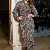 ONLINE EXCLUSIVE:  WILDER DAYS MESH LEOPARD BLOUSE