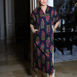 LOOK MY WAY FLORAL NAVY MIDI DRESS