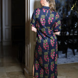 LOOK MY WAY FLORAL NAVY MIDI DRESS