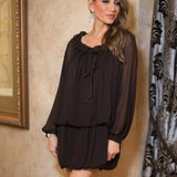 DOUBLE TROUBLE BUBBLE TIERED DRESS