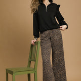 WILDLY POISED ANIMAL PRINT PANTS