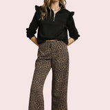 WILDLY POISED ANIMAL PRINT PANTS