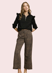 WILDLY POISED ANIMAL PRINT PANTS