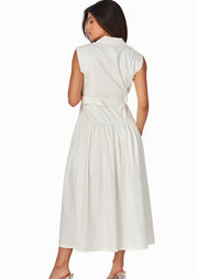 CHIC AND CLASSY CAP SLEEVE MAXI DRESS WHITE