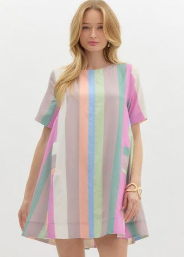 STRIPE A POSE SPRING DRESS