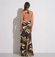 BACK FROM BALI HALTER NECK MAXI DRESS