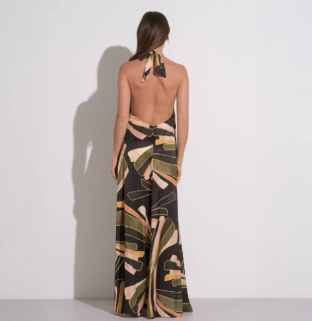 BACK FROM BALI HALTER NECK MAXI DRESS