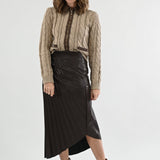 TRACY TEXTURED VEGAN LEATHER SKIRT