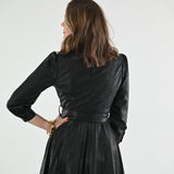 ONLINE EXCLUSIVE:  FOLLOW MY LEAD BLACK FAUX LEATHER DRESS