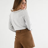 PENTHOUSE VIEWS HIGH WAIST BROWN SHORTS