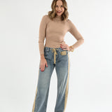 SIMPLE SUNDAY LONG SLEEVE RIBBED KNIT TOP - BLACK, TAUPE, RED, GREY, CREAM