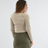 OLIVE YOU ALWAYS SUEDE STUDDED MINI SKIRT