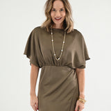 DATE NIGHT OUT MOCHA MIDI DRESS